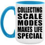 Collecting Scale Modes Makes Life Special - 15oz Accent Mug Blue