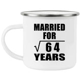8th Anniversary Married For Square Root of 64 Years - 12oz Camping Mug