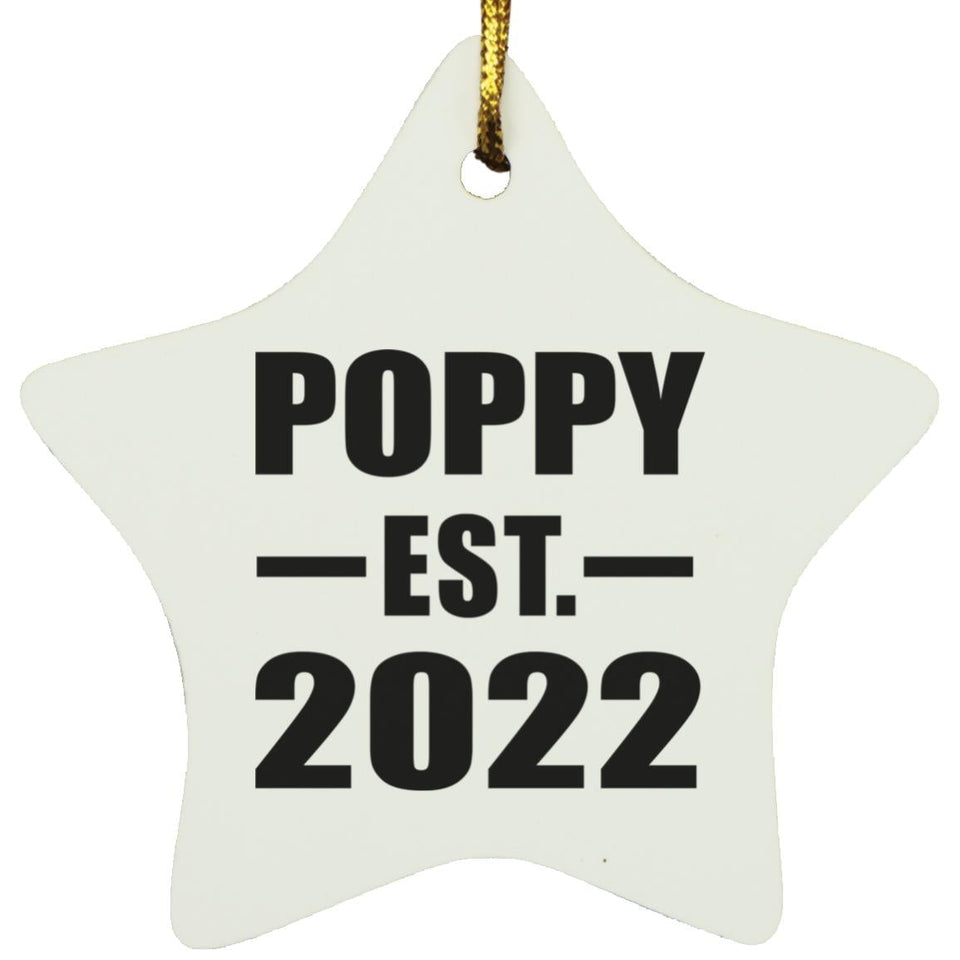 Poppy Established EST. 2022 - Star Ornament