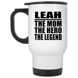 Leah The Mom The Hero The Legend - White Travel Mug