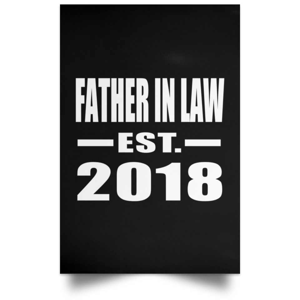 Father In Law Established EST. 2018 - Poster Portrait