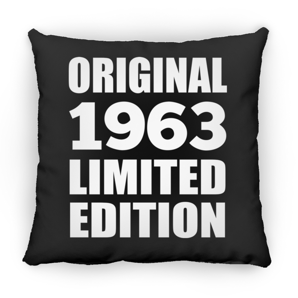 61st Birthday Original 1963 Limited Edition - Throw Pillow Black