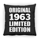 61st Birthday Original 1963 Limited Edition - Throw Pillow Black