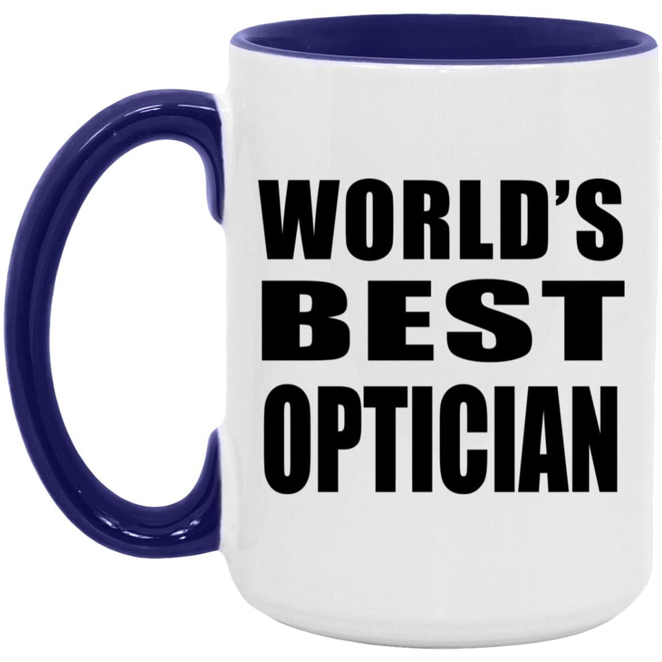 World's Best Optician - 15oz Accent Mug Purple