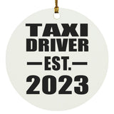 Taxi Driver Established EST. 2023 - Circle Ornament