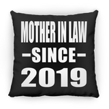 Mother In Law Since 2019 - Throw Pillow Black