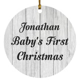 Jonathan Baby's First Christmas - Circle Ornament F