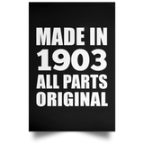 121st Birthday Made in 1903 All Parts Original - Poster Portrait