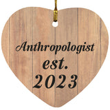 Anthropologist Established Est. 2023 - Heart Ornament C