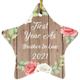 First Year As Brother In Law 2021 - Star Ornament B