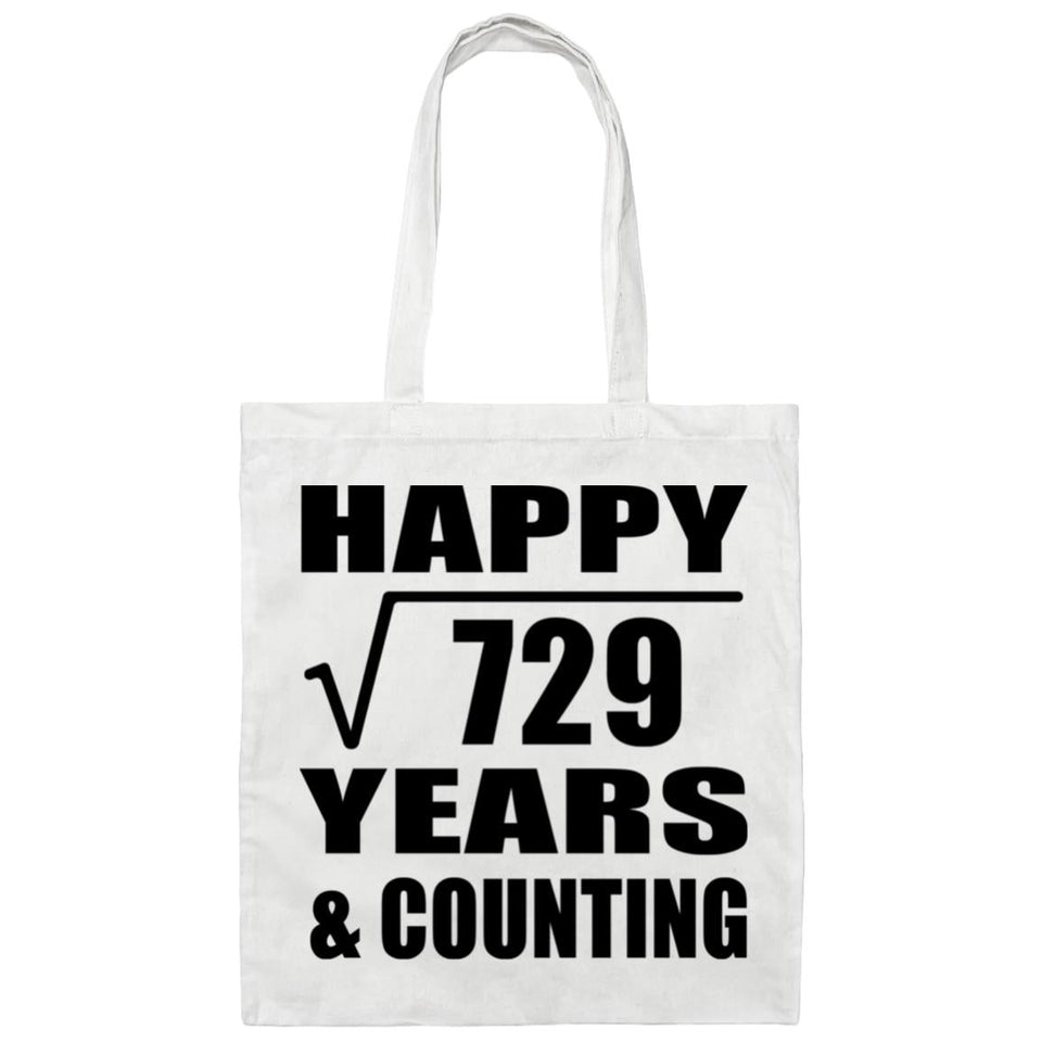 Happy 27th Anniversary Square Root of 729 Years & Counting - Tote Bag White