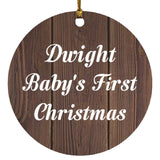 Dwight Baby's First Christmas - Circle Ornament D