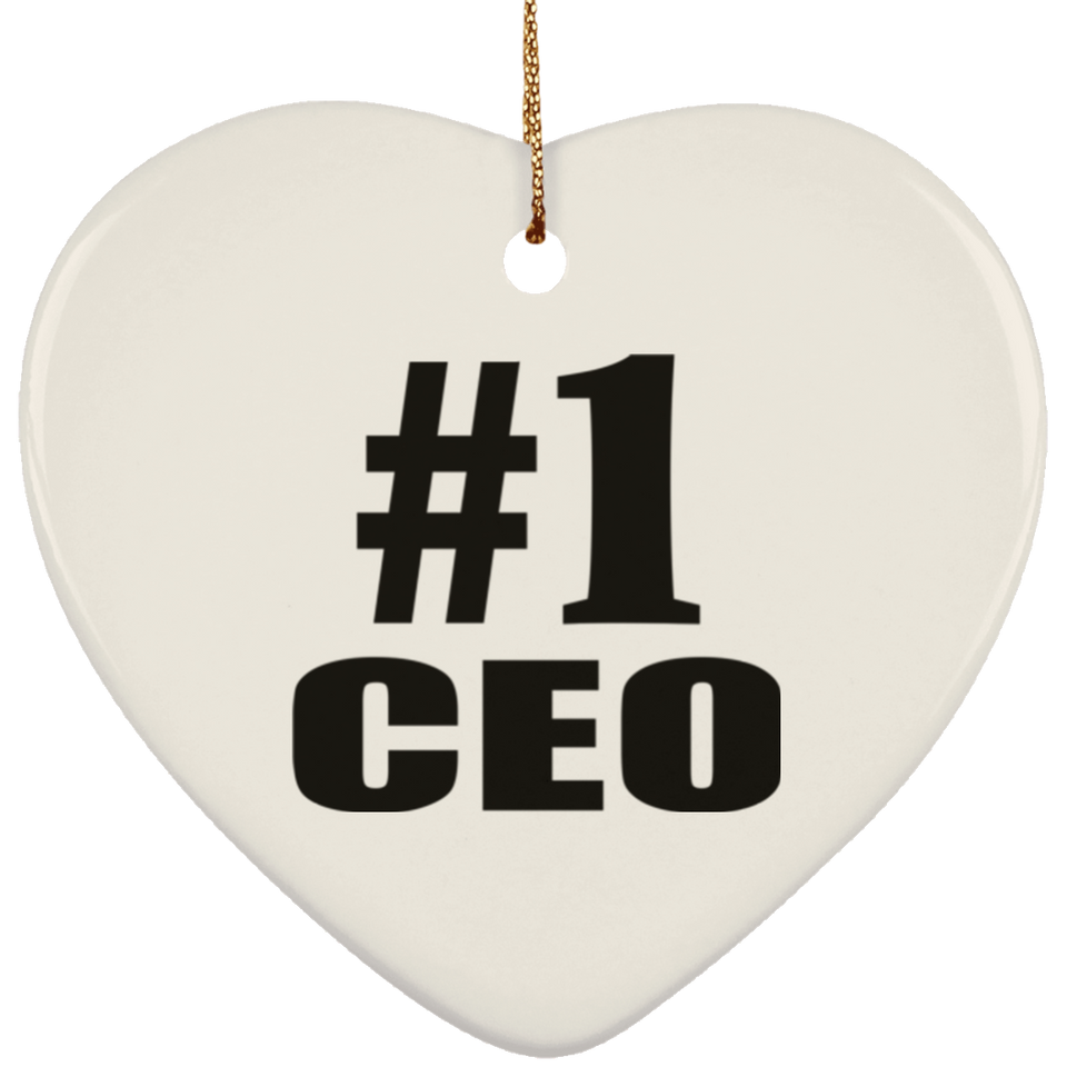 Number One #1 CEO - Heart Ornament