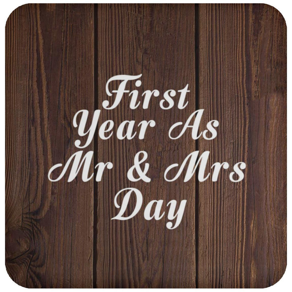 First Year As Mr & Mrs Day - Drink Coaster D