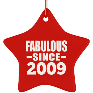 15th Birthday Fabulous Since 2009 - Star Ornament