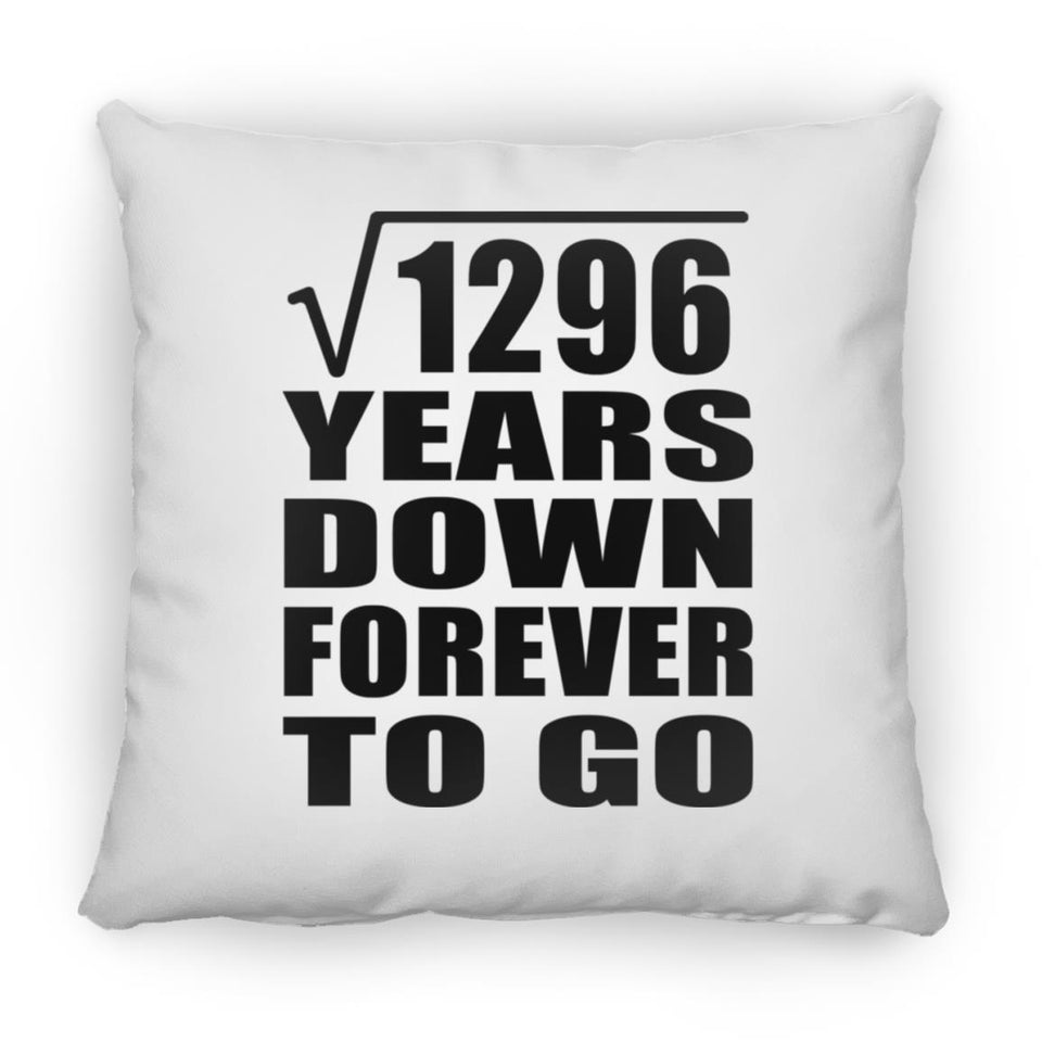 36th Anniversary Square Root of 1296 Years Down Forever To Go - Throw Pillow
