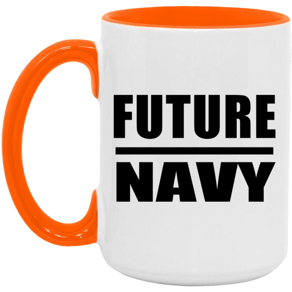 Future Navy - 15oz Accent Mug Orange