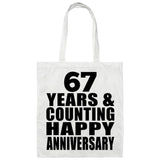 Happy 67th Anniversary 67 Years & Counting - Tote Bag White