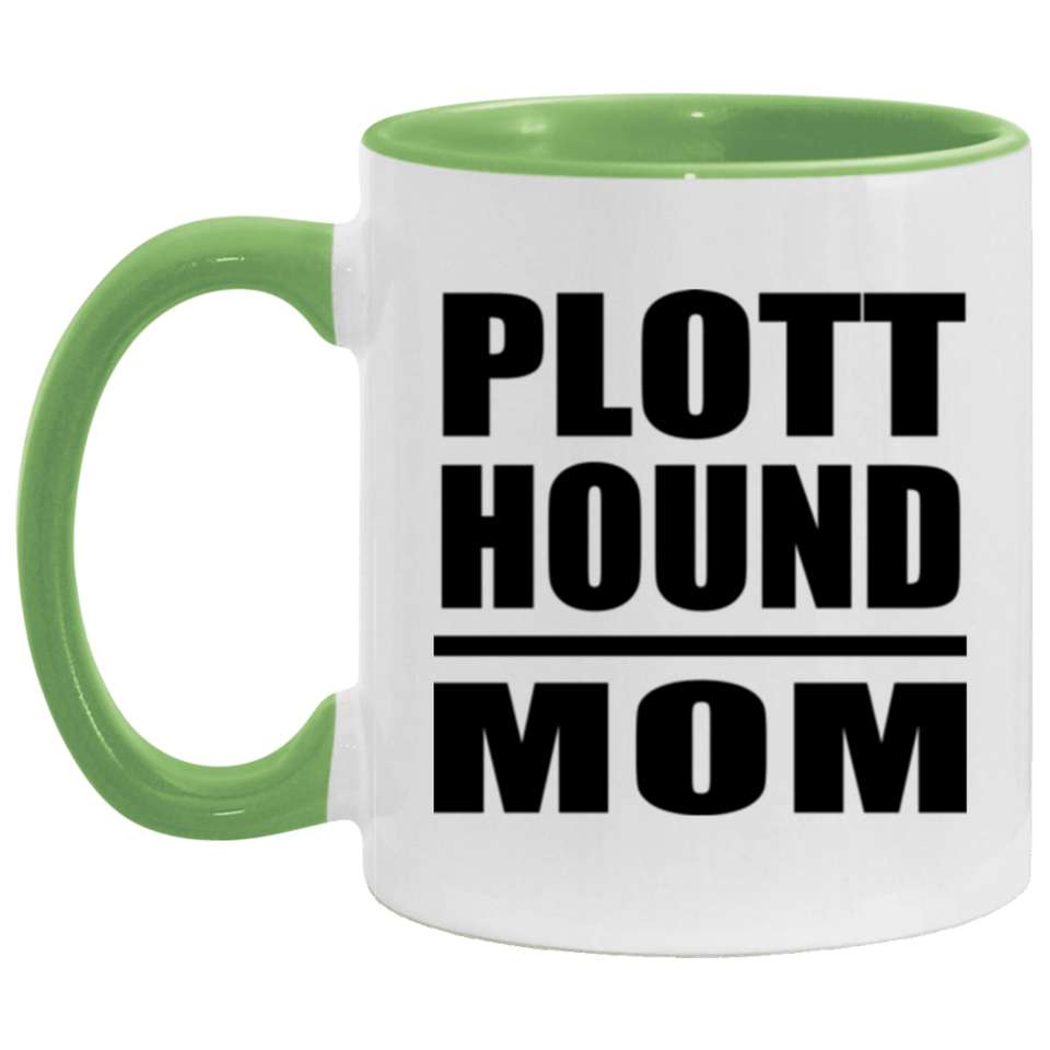 Plott Hound Mom - 11oz Accent Mug Green