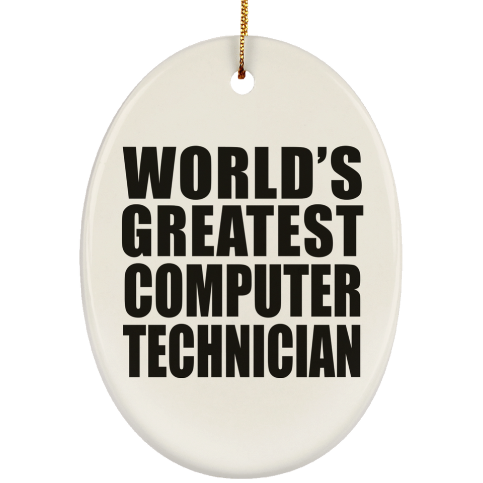 World's Greatest Computer Technician - Oval Ornament
