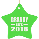 Granny Established EST. 2018 - Star Ornament