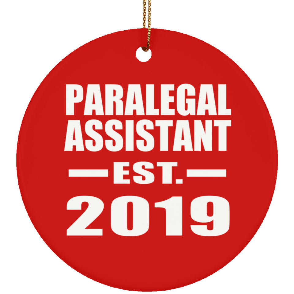 Paralegal Assistant Established EST. 2019 - Circle Ornament