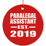 Paralegal Assistant Established EST. 2019 - Circle Ornament