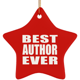 Best Author Ever - Star Ornament
