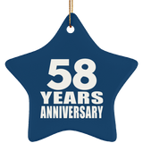 58th Anniversary 58 Years - Star Ornament