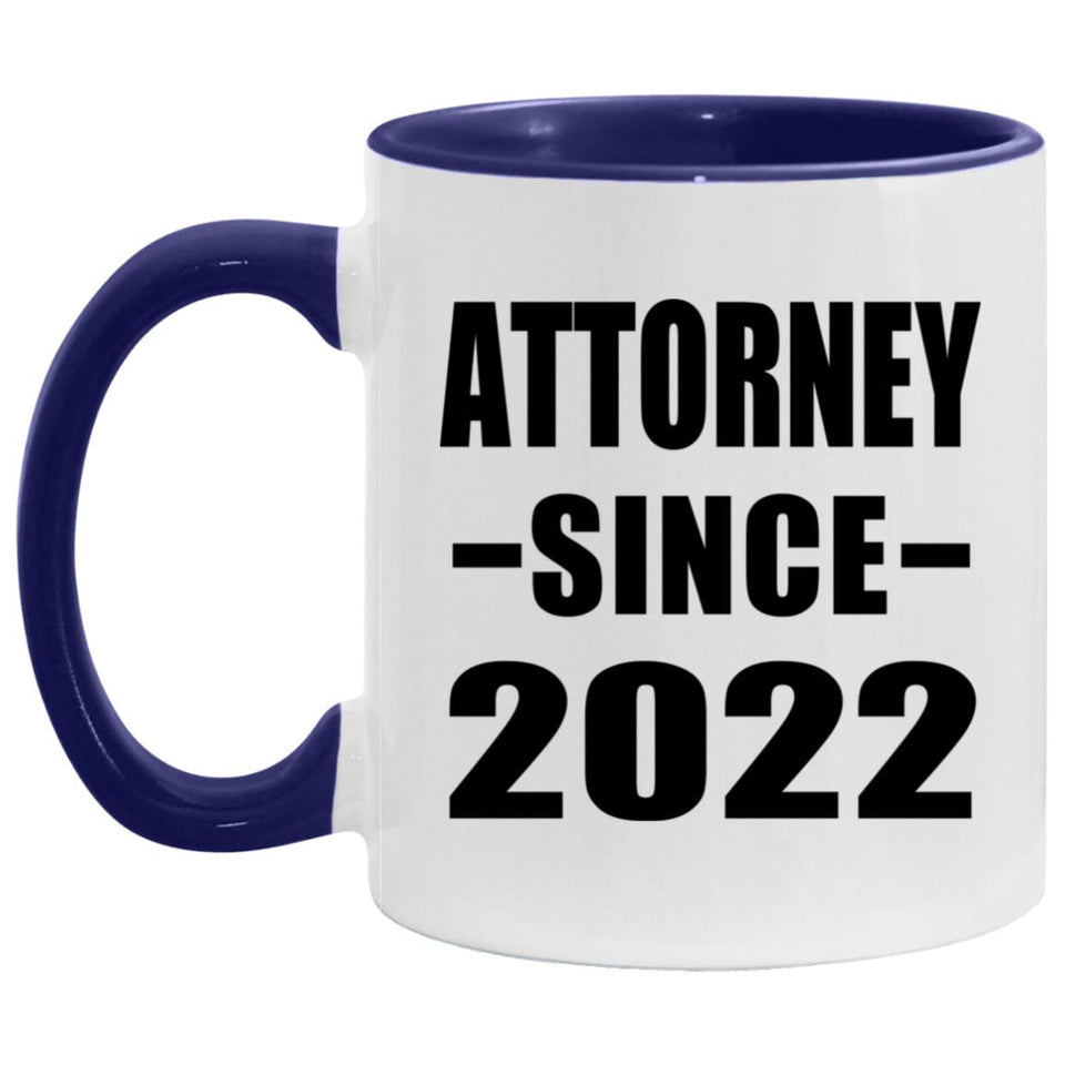 Attorney Since 2022 - 11oz Accent Mug Purple
