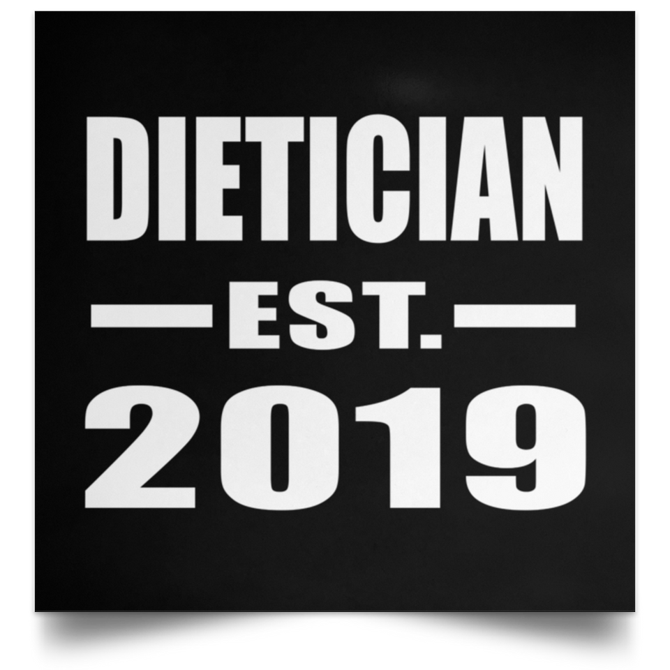 Dietician Established EST. 2019 - Poster Square