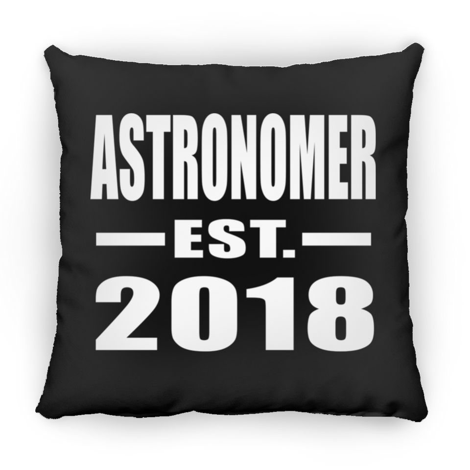 Astronomer Established EST. 2018 - Throw Pillow Black