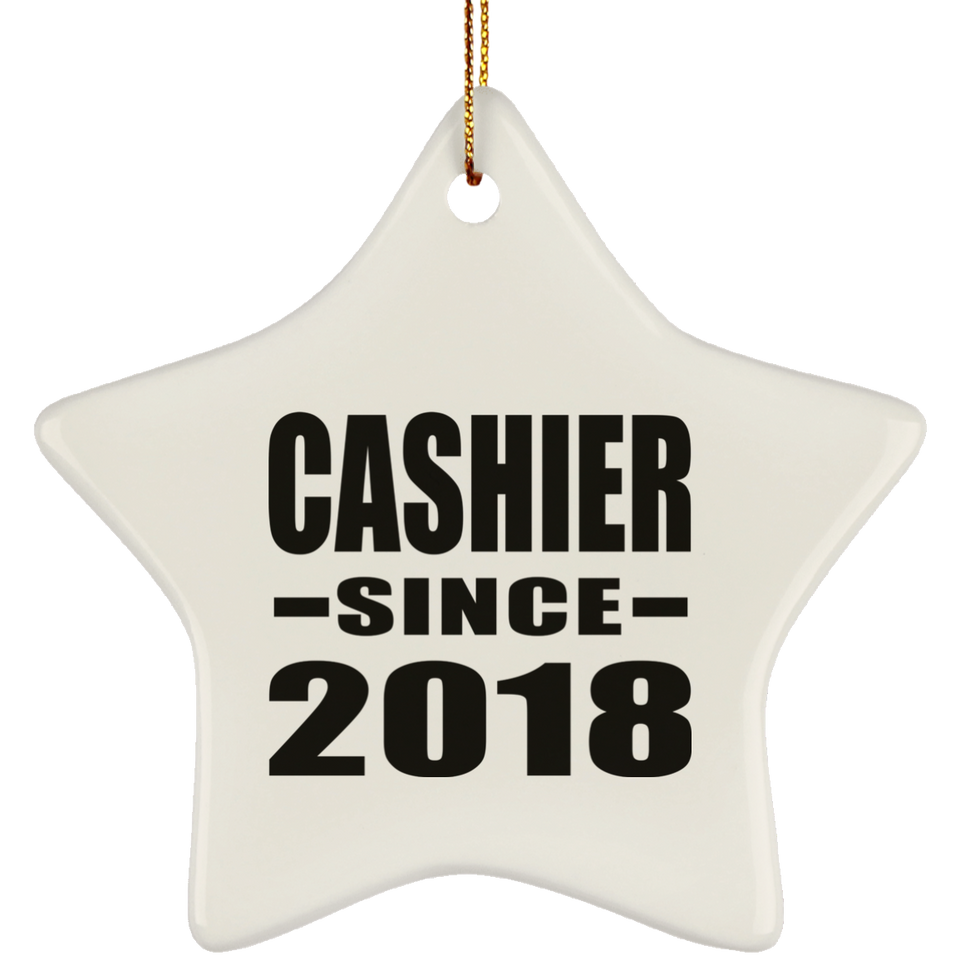 Cashier Since 2018 - Star Ornament