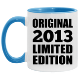 11th Birthday Original 2013 Limited Edition - 11oz Accent Mug Blue