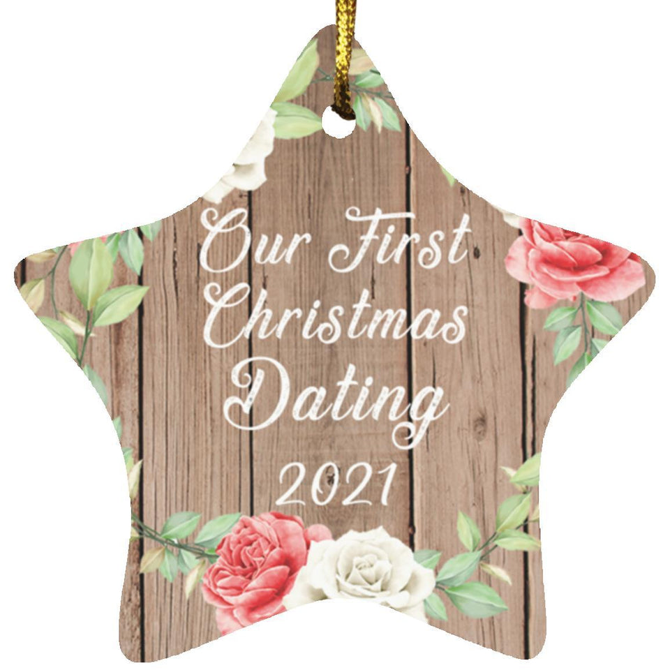 Our First Christmas Dating 2021 - Star Ornament B