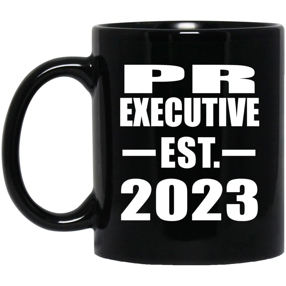 PR Executive Established EST. 2023 - 11oz Coffee Mug Black