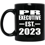 PR Executive Established EST. 2023 - 11oz Coffee Mug Black