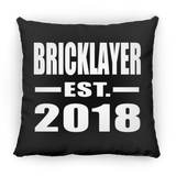 Bricklayer Established EST. 2018 - Throw Pillow Black