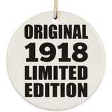 106th Birthday Original 1918 Limited Edition - Circle Ornament