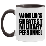 World's Greatest Military Personnel - 11oz Accent Mug Black