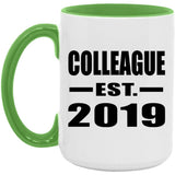Colleague Established EST. 2019 - 15oz Accent Mug Green