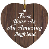 First Year As An Amazing Boyfriend - Heart Ornament D