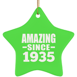 89th Birthday Amazing Since 1935 - Star Ornament