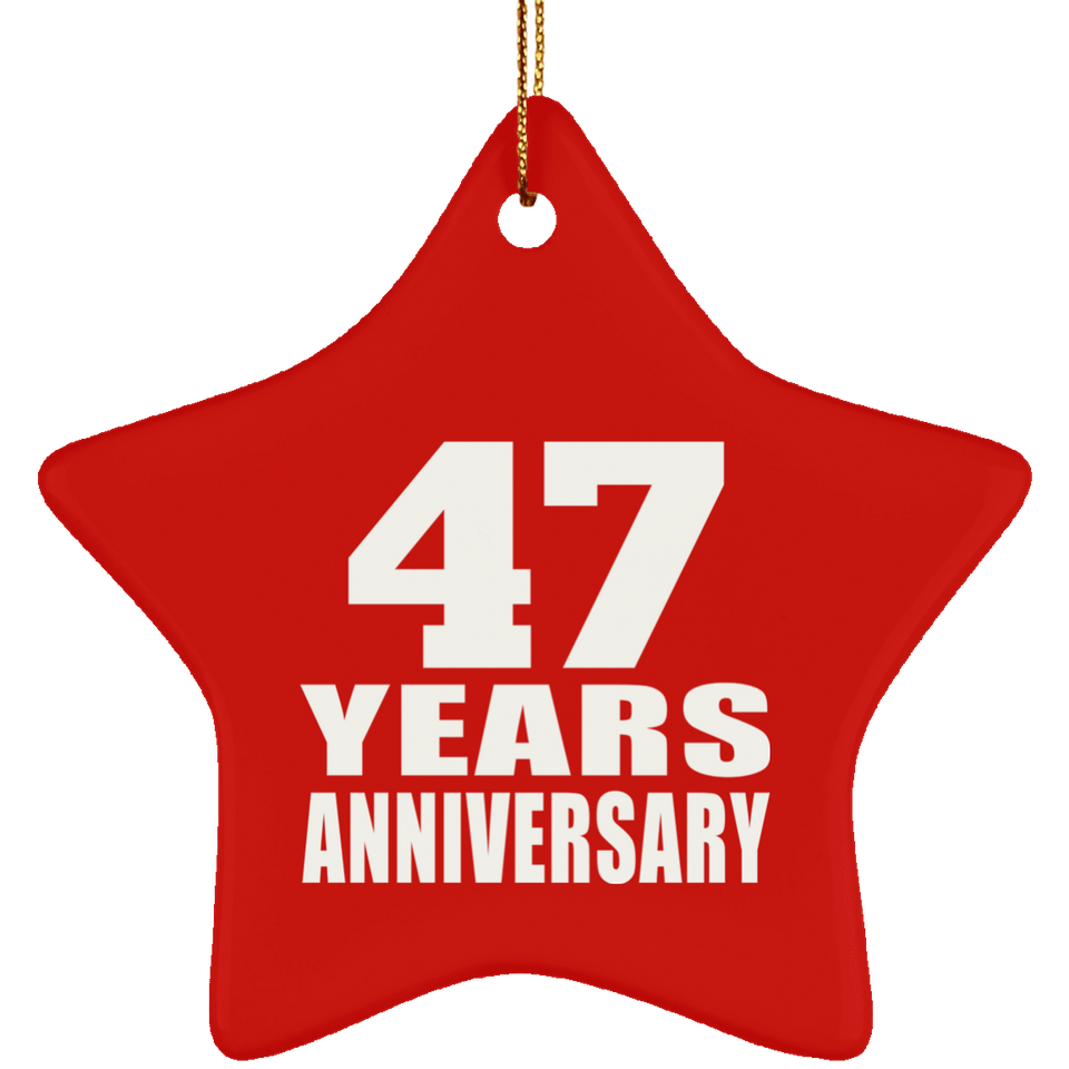 47th Anniversary 47 Years - Star Ornament