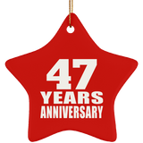 47th Anniversary 47 Years - Star Ornament