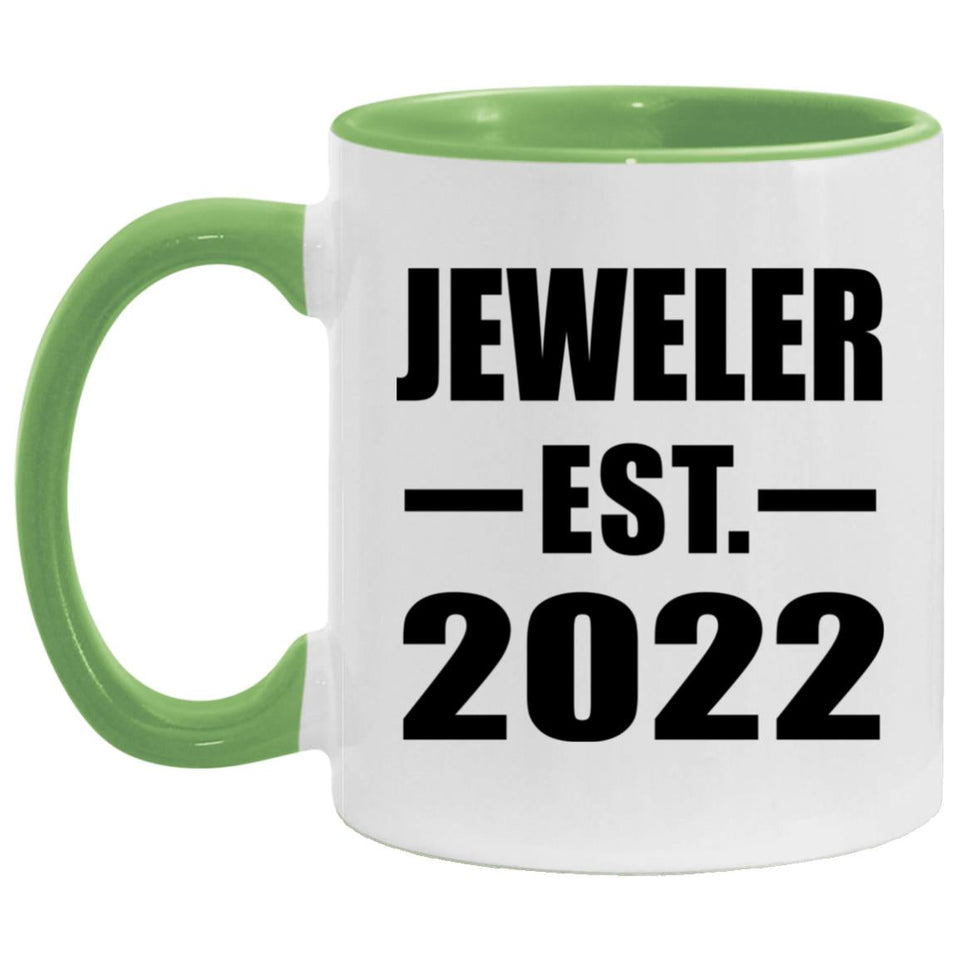Jeweler Established EST. 2022 - 11oz Accent Mug Green