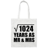 32nd Anniversary Square Root of 1024 Years As Mr & Mrs - Tote Bag White