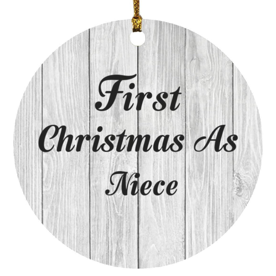 First Christmas As Niece - Circle Ornament F