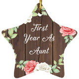 First Year As Aunt - Star Ornament A