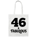 46th Birthday 46 & Fabulous - Tote Bag White
